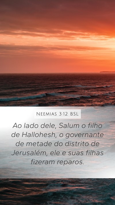 Neemias 3:12 BSL Bible Verse Image