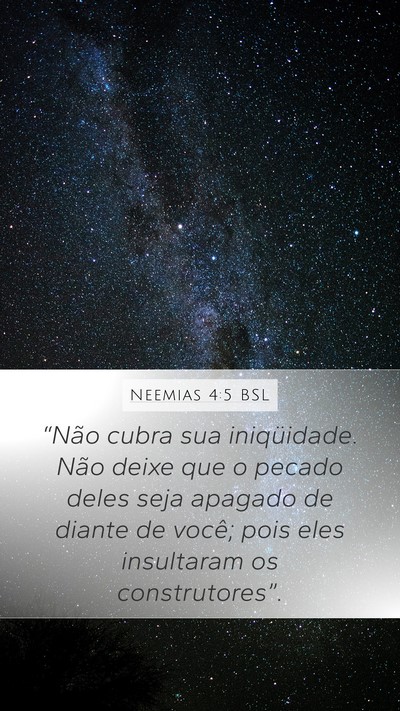 Neemias 4:5 BSL Bible Verse Image