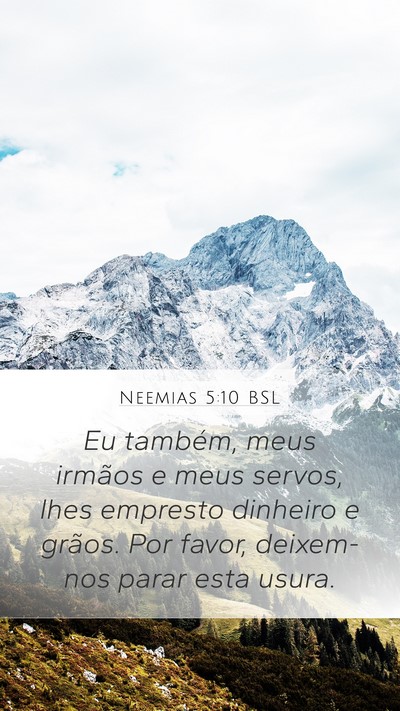 Neemias 5:10 BSL Bible Verse Image