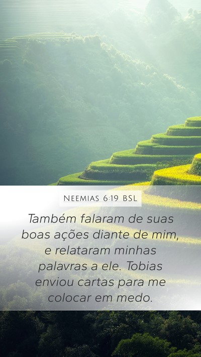 Neemias 6:19 BSL Mobile Phone Wallpaper - Também falaram de suas boas ações diante de - Mobile Bible Verse Wallpaper