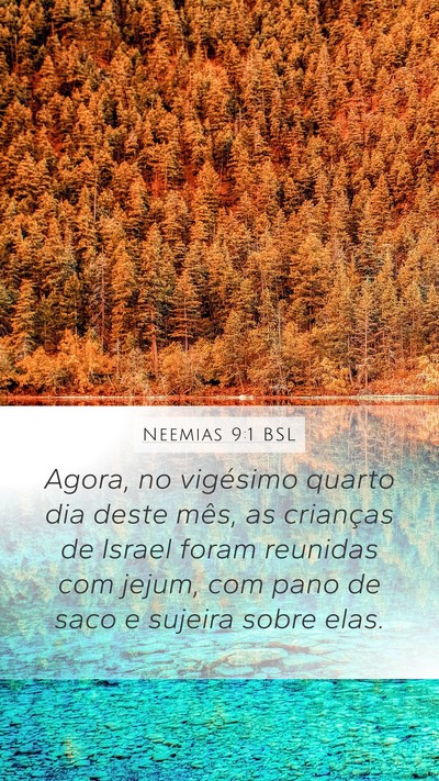 Neemias 9:1 BSL Bible Verse Image