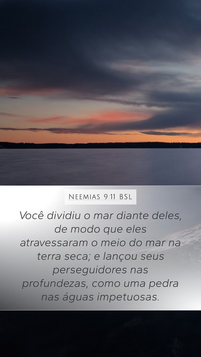 Neemias 9:11 BSL Bible Verse Image