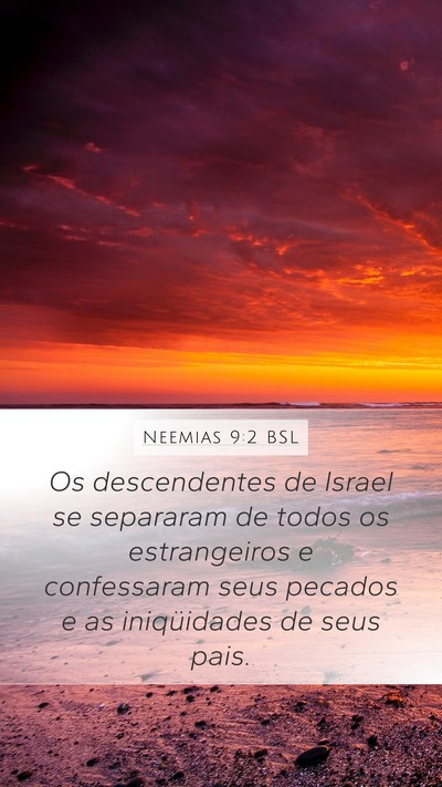Neemias 9:2 BSL Bible Verse Image