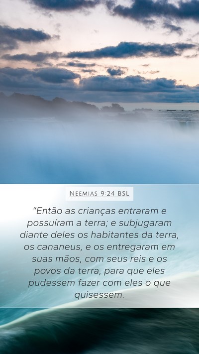 Neemias 9:24 BSL Bible Verse Image