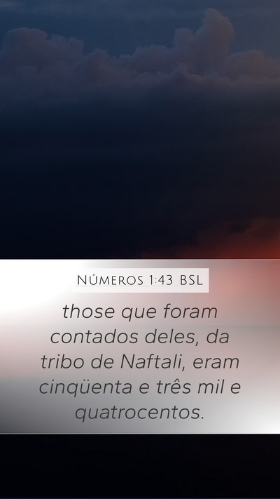 Números 1:43 BSL Mobile Phone Wallpaper - those que foram contados deles, da tribo de - Mobile Bible Verse Wallpaper