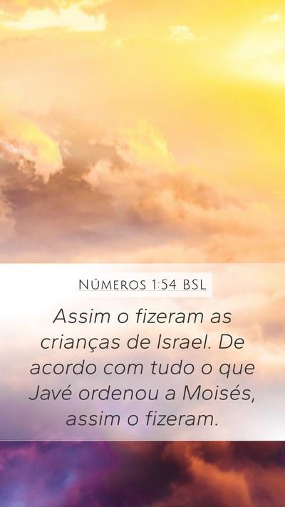 Números 1:54 BSL Bible Verse Image