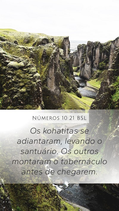 Números 10:21 BSL Bible Verse Image