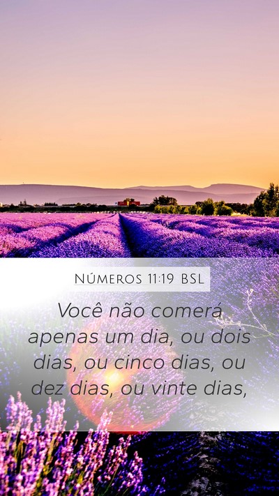 Números 11:19 BSL Mobile Phone Wallpaper - Você não comerá apenas um dia, ou dois dias, - Mobile Bible Verse Wallpaper
