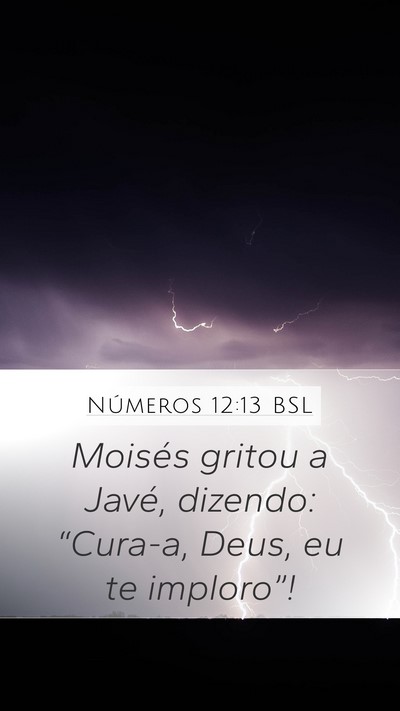 Números 12:13 BSL Bible Verse Image