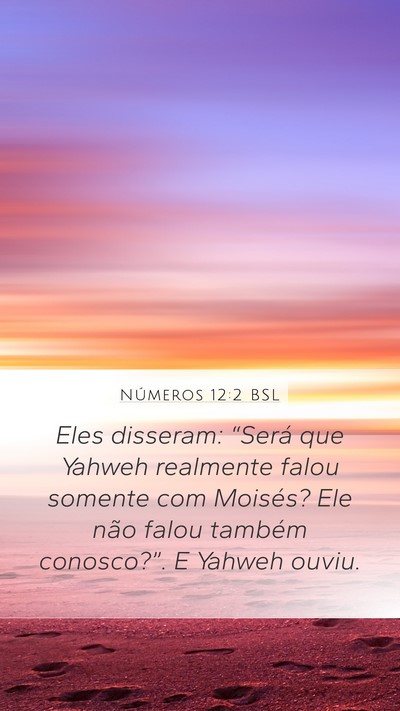 Números 12:2 BSL Bible Verse Image