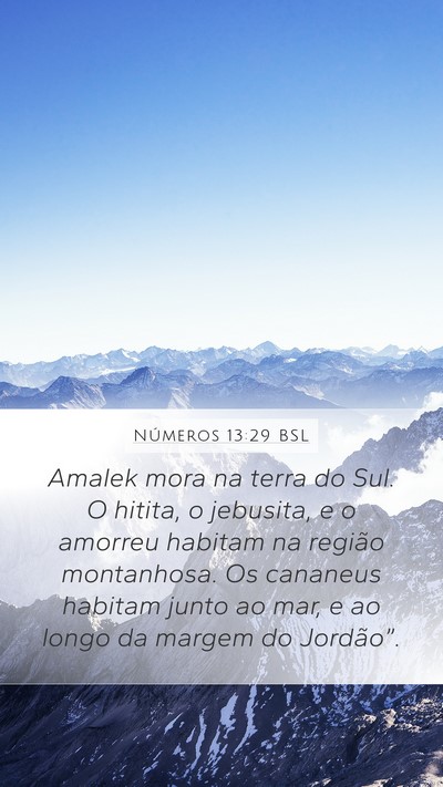 Números 13:29 BSL Bible Verse Image
