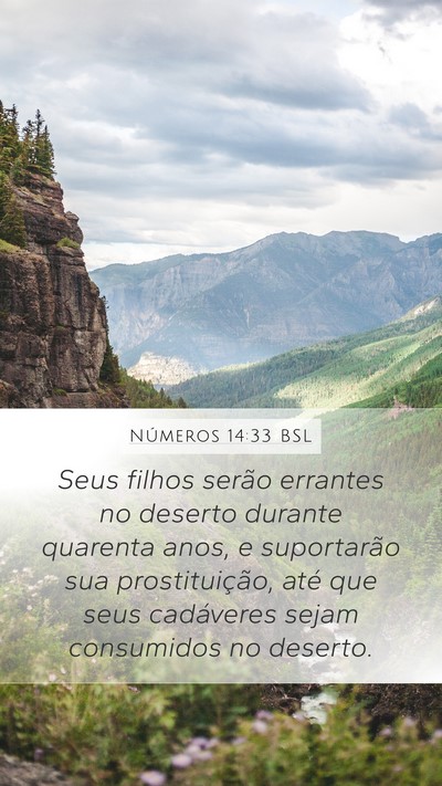 Números 14:33 BSL Bible Verse Image