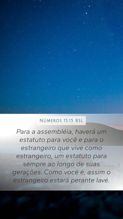 Números 15:15 BSL Bible Verse Image