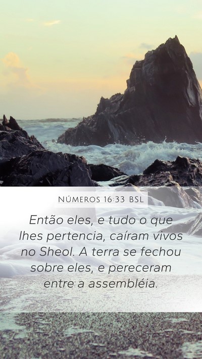 Números 16:33 BSL Bible Verse Image