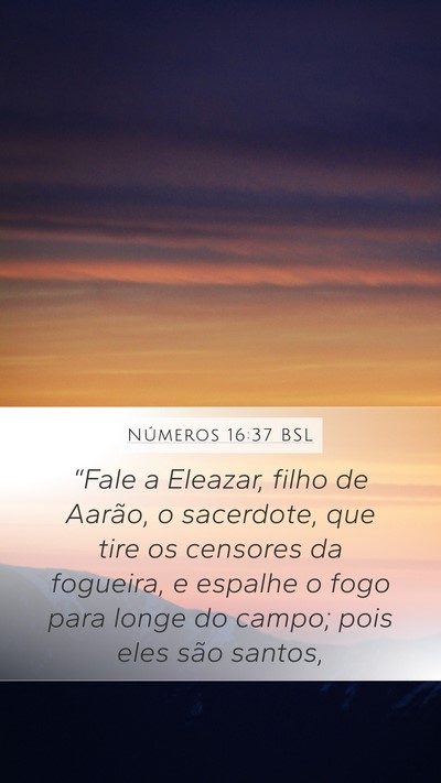 Números 16:37 BSL Bible Verse Image