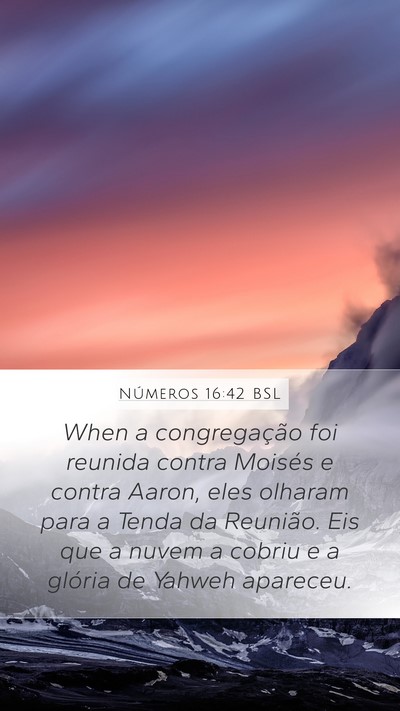 Números 16:42 BSL Bible Verse Image