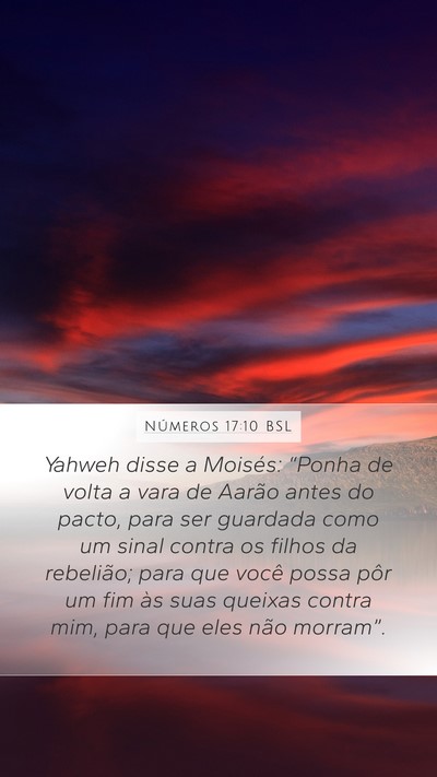 Números 17:10 BSL Bible Verse Image