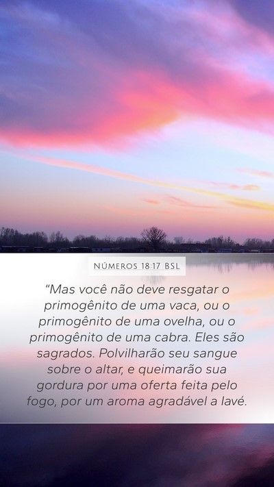 Números 18:17 BSL Mobile Phone Wallpaper - “Mas você não deve resgatar o primogênito de - Mobile Bible Verse Wallpaper