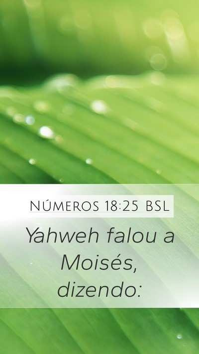 Números 18:25 BSL Mobile Phone Wallpaper - Yahweh falou a Moisés, - Mobile Bible Verse Wallpaper