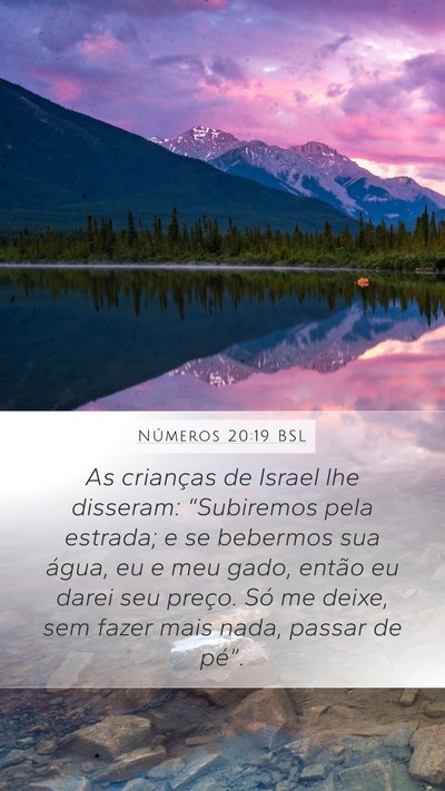 Números 20:19 BSL Mobile Phone Wallpaper - As crianças de Israel lhe disseram: “Subiremos - Mobile Bible Verse Wallpaper