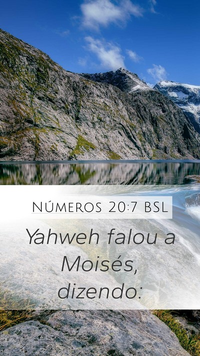 Números 20:7 BSL Bible Verse Image