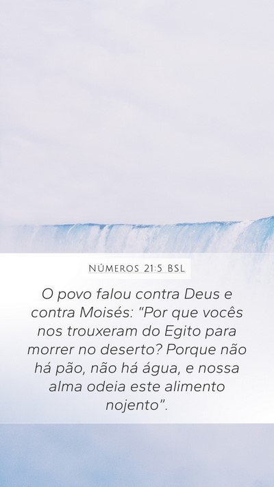 Números 21:5 BSL Bible Verse Image