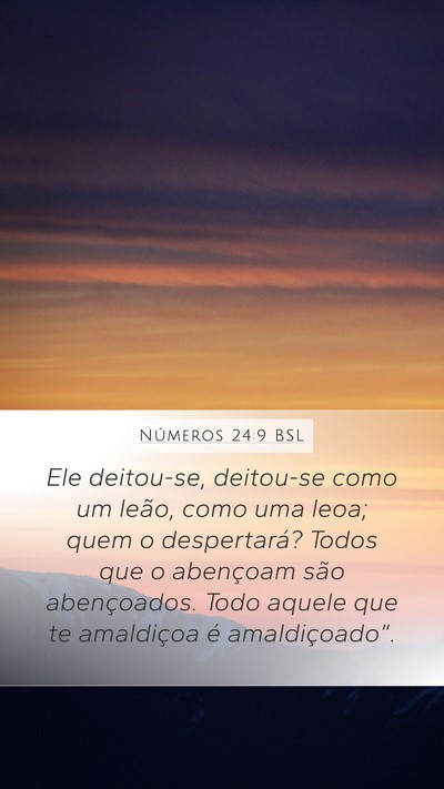 Números 24:9 BSL Bible Verse Image