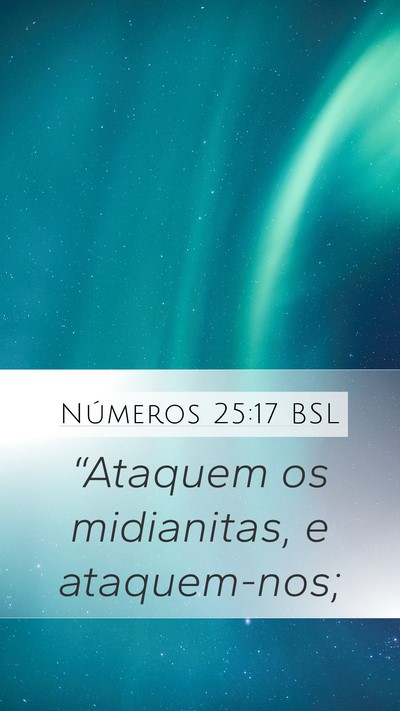 Números 25:17 BSL Bible Verse Image