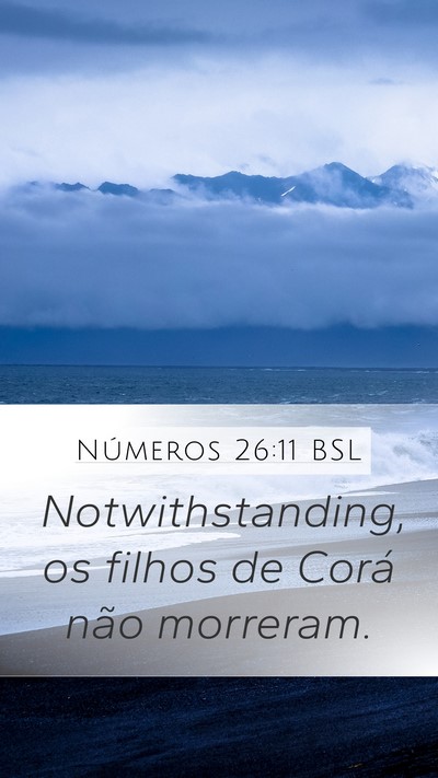 Números 26:11 BSL Bible Verse Image