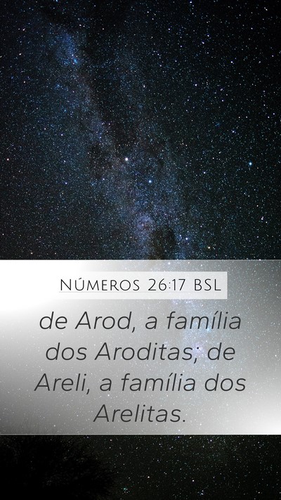 Números 26:17 BSL Mobile Phone Wallpaper - de Arod, a família dos Aroditas; de Areli, a - Mobile Bible Verse Wallpaper
