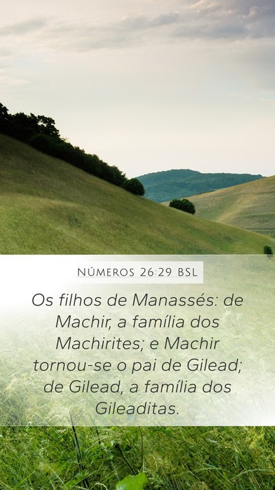 Números 26:29 BSL Bible Verse Image
