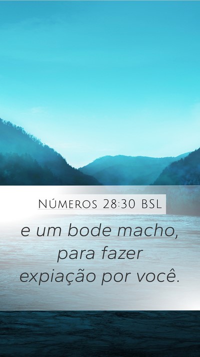 Números 28:30 BSL Bible Verse Image