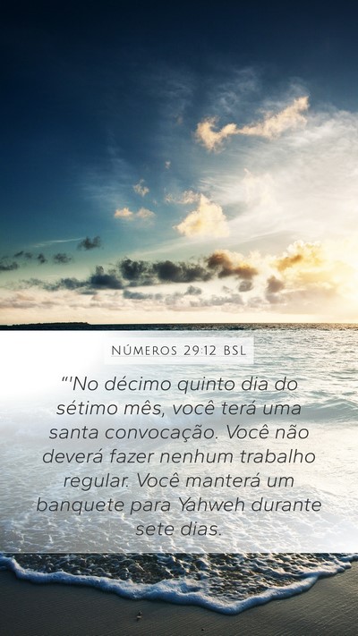 Números 29:12 BSL Bible Verse Image
