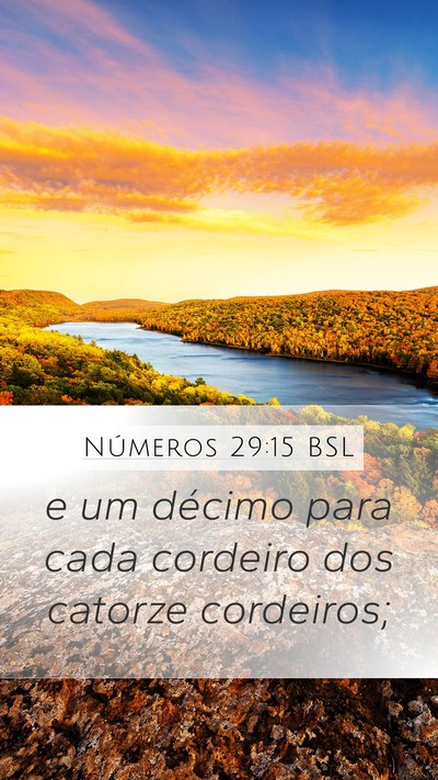 Números 29:15 BSL Mobile Phone Wallpaper - e um décimo para cada cordeiro dos catorze - Mobile Bible Verse Wallpaper