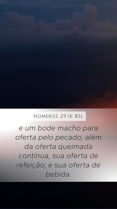 Números 29:16 BSL Bible Verse Image