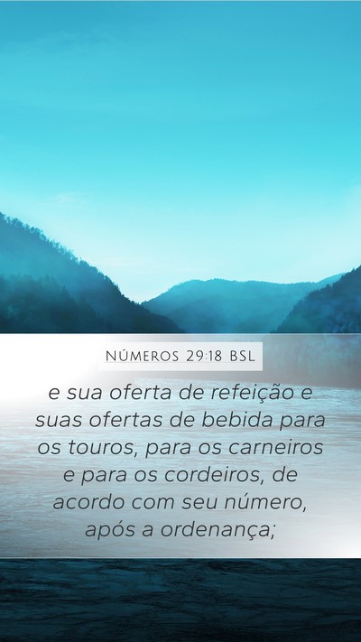 Números 29:18 BSL Mobile Phone Wallpaper - e sua oferta de refeição e suas ofertas de - Mobile Bible Verse Wallpaper
