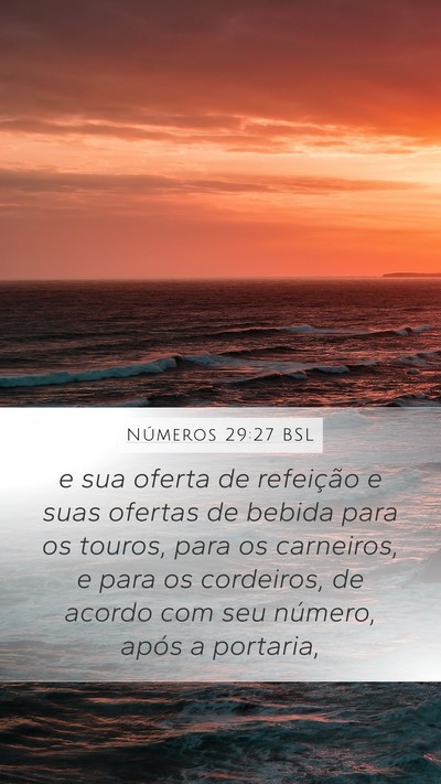 Números 29:27 BSL Mobile Phone Wallpaper - e sua oferta de refeição e suas ofertas de - Mobile Bible Verse Wallpaper