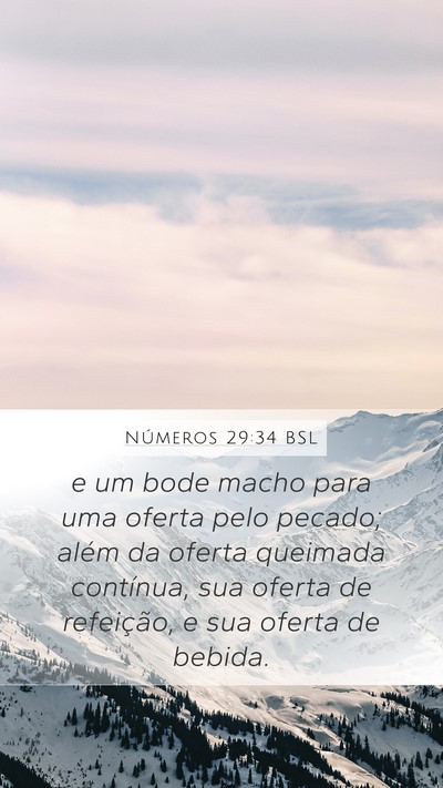 Números 29:34 BSL Bible Verse Image