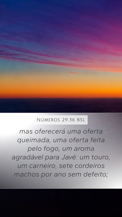 Números 29:36 BSL Bible Verse Image