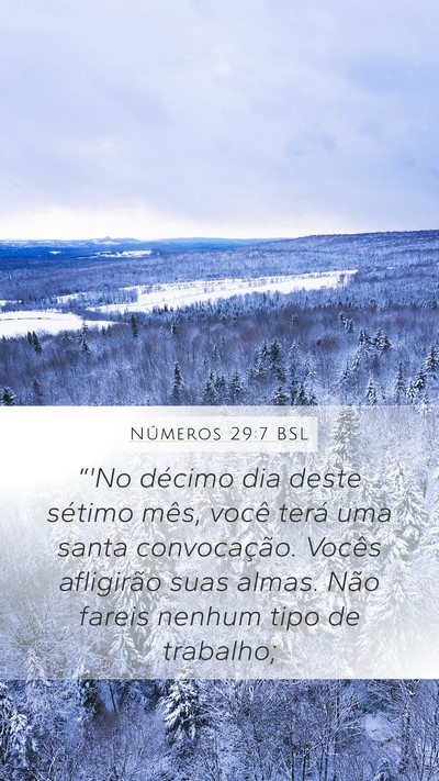 Números 29:7 BSL Bible Verse Image