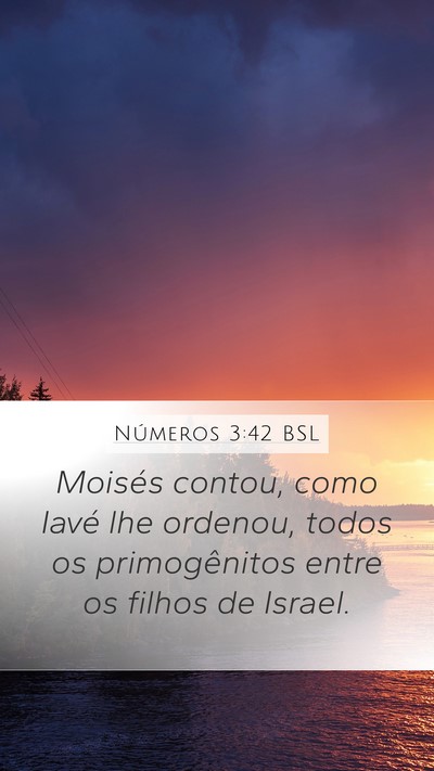 Números 3:42 BSL Mobile Phone Wallpaper - Moisés contou, como Iavé lhe ordenou, todos os - Mobile Bible Verse Wallpaper