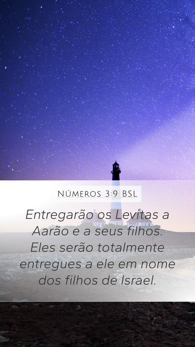 Números 3:9 BSL Bible Verse Image