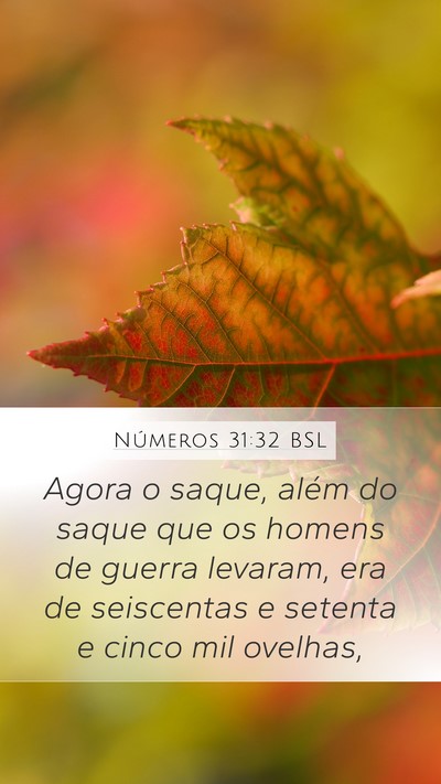Números 31:32 BSL Bible Verse Image