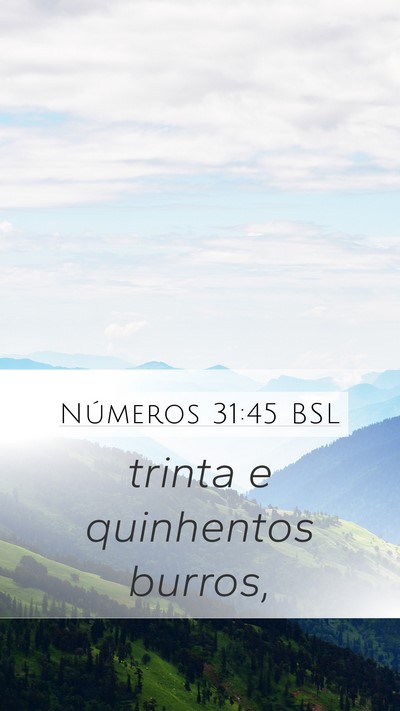 Números 31:45 BSL Mobile Phone Wallpaper - trinta e quinhentos - Mobile Bible Verse Wallpaper