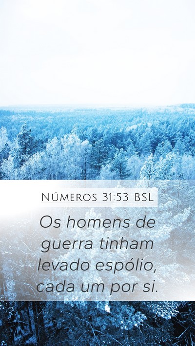 Números 31:53 BSL Mobile Phone Wallpaper - Os homens de guerra tinham levado espólio, cada - Mobile Bible Verse Wallpaper