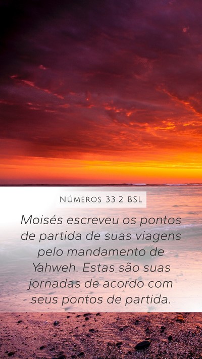 Números 33:2 BSL Mobile Phone Wallpaper - Moisés escreveu os pontos de partida de suas - Mobile Bible Verse Wallpaper