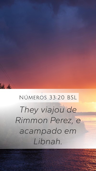 Números 33:20 BSL Bible Verse Image