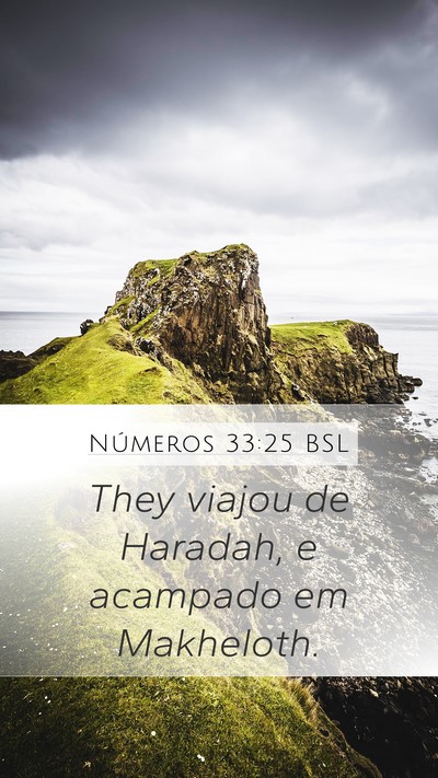Números 33:25 BSL Mobile Phone Wallpaper - They viajou de Haradah, e acampado em - Mobile Bible Verse Wallpaper
