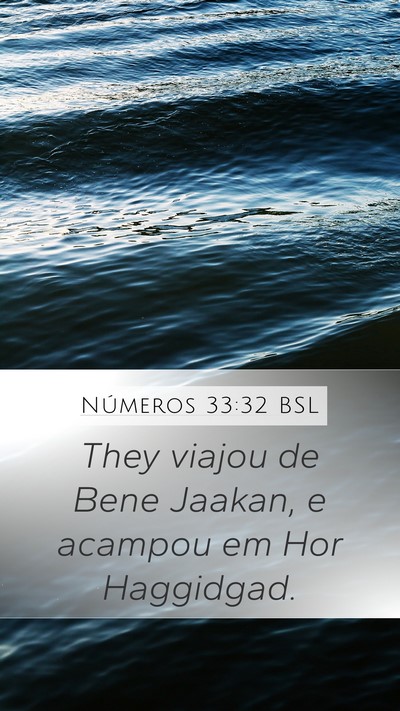 Números 33:32 BSL Bible Verse Image