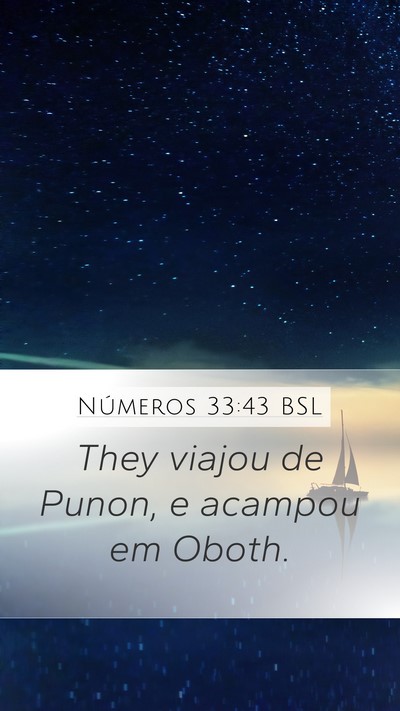 Números 33:43 BSL Bible Verse Image